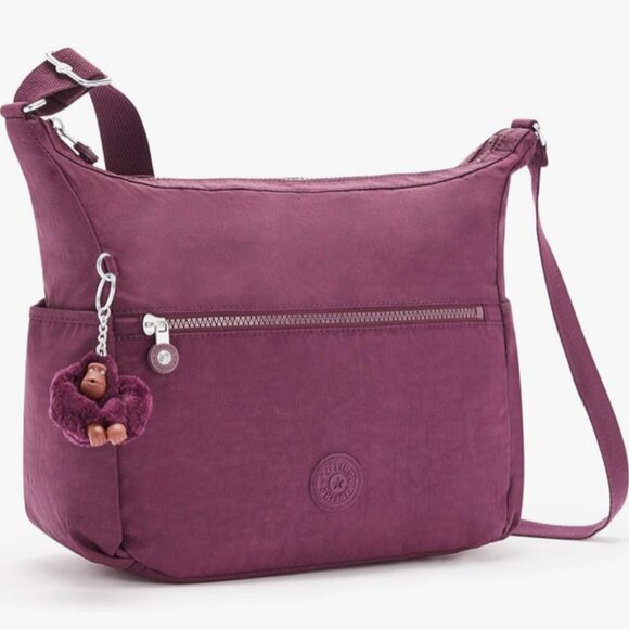 NWT Kipling Alenya Nylon Adjustable Crossbody Strap Zip Pocket Monkey Keychain - Picture 8 of 16